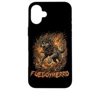 Fierce Wolf Breaking Chains Fire Iron Motivation Graphic Art Case for iPhone 16 Plus