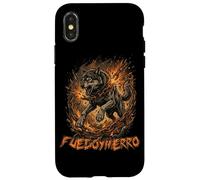 Fierce Wolf Breaking Chains Fire Iron Motivation Graphic Art Case for iPhone X/XS