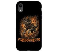Fierce Wolf Breaking Chains Fire Iron Motivation Graphic Art Case for iPhone XR