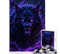 Fierce Wolf Energy Animal Jigsaw for Teenagers 1000 Pieces Improve Mental Performance Effectively Gentle Relaxing Leisure Game (50X75cm)