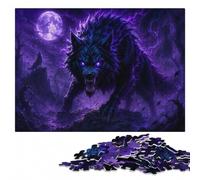 Fierce Wolf Energy Animal Wooden Puzzle, Picture Jigsaw, 1000 Pieces | Border-first building: solo or shared leisure at your own pace.