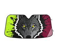 Fierce Wolf Green Red car Sun Shade Windshield Foldable Protector Solar Guard Windshield Cover Protector de sol para carro