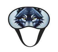 Fierce Wolf Head Blackout Sleep Mask for Comfort Soft Indoor Outdoor Camping Travel Shift Change