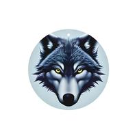 Fierce wolf head Car Air Fresheners Set of 4-Lavender Scented Hanging Cards for Vehicle Interior, Double-Sided Printed Fragrance Decor for Car Home Closet