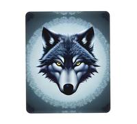 Fierce Wolf Head Colorful Rubber Lock Edge Mouse pad (Vertical Style), Thickened Design not Easy to deform