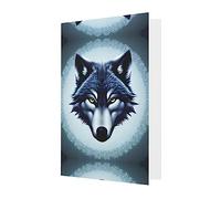 Fierce Wolf Head Greeting Cards For All Occasions - Blank Greeting Cards With Envelopes, Holiday Cards 4x6 Inches Pink