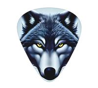 Fierce Wolf Head Guitar Picks, Premium Celluloid Picks For Enhanced Playability And Tone.