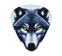 Fierce Wolf Head Guitar Plectrum Set Of 12, Including 3 Thicknesses Of Plectrums For Acoustic Guitars, #Ukuleles And More.