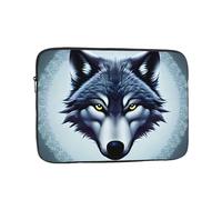 Fierce wolf head Laptop Bag Convenient Shockproof 12 inch Stylish Print for Business Travel Work and Office