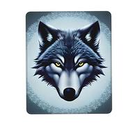 Fierce Wolf Head Non-Slip Rubber Base Mouse Pad For Speed And Precision, Suitable For Office Gaming Computer Laptop7 X 8.6 In