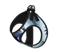 Fierce Wolf Head Print Soft Pet Harness and Leash Set, Adjustable Mesh Puppy Vest Harness for Small Large Large Dogs and Cats