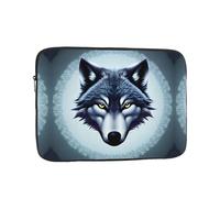 Fierce Wolf Head Printed 10 inch Computer Sleeve, Portable Computer Bag, Suitable for laptops and Tablets