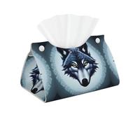 Fierce Wolf Head Printed Tissue Box-Suitable for Bedside Table, Dining Room, Living Room, Tissue Storage Box