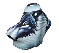 Fierce wolf head Versatile full-print Stroller Chair Cover/Nursing Cover, specially designed for your baby