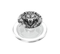 Fierce Wolf Spirit Ink Blossom Maple Guardian Art PopSockets PopGrip for MagSafe