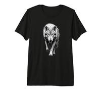 Fierce Wolf Wild Soul Mountain Forest Animal Artwork Freedom Premium T-Shirt