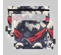 Fierce Wolves Pirate Accessories Rings Binder Pockets Binder Pencil Case for Rings Binder Storage with Waterproof for Student Ofhce Supplies