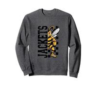 Fierce Yellow Jacket Half Mascot Design Sweatshirt