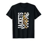 Fierce Yellow Jacket Half Mascot Design T-Shirt