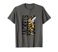 Fierce Yellow Jacket Half Mascot Design T-Shirt
