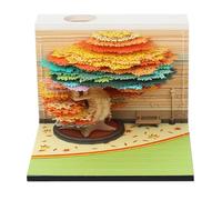 Fierudeng 3D Calendar | Tree 2026 Desk Calendar Notepad Tear Off,Paper Sculpture Home Decoration for Family Students Teachers,For Teacher Family Office Christmas Year