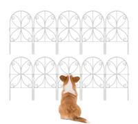 Fierudeng Animal Repellent Fence, 10-Piece Decorative Garden Fence for Outdoor Use, Sturdy Lightweight Fence as Bed Border, Privacy Screen for Patio and Property Enclosure