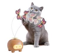 Fierudeng Automatic Cat Toys | Fluttering Butterfly Cat Enrichment Toys,Non-Slip Automatic Teaser Training Games for All Breeds Indoor Exercise & Boredom, Keep Them Busy
