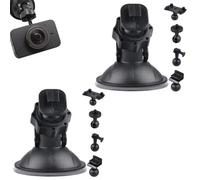 Fierudeng Car Camera Suction Cup Mount, 2 Pieces Suction Cup Dash Cam Mount, Strong Suctions Phone Stand, 360 Degree Adjustable Car Accessory For Windshield, Video Record, Vlog Record