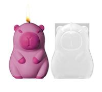 Fierudeng Cute Silicone Moulds, 3D Capybara Ice Mould, Flexible, Reusable, Non-Stick Baking Mould for Ice Cream, Cake, Ice Cubes, Figures, Jewellery Making, Pudding, Art Projects,