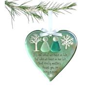 Fierudeng Friendship Ornaments Christmas - Heart Decor Keepsake - Winter Friend Pendant | for Women Winter Home Colleague Holiday Bag Car Rearview Mirror Christmas Tree Wall
