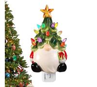 Fierudeng Lighted Christmas Tree - Resin Ornamental Figurine | Christmas Tree | for Desk, Office, Home, Bedroom, Christmas Parties, Fireplace