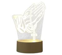 Fierudeng Table Lamp,Prayer Hand Acrylic Decoration,Lamp for Table - for Tabletop Home Kitchen Desk Living Room Christmas Birthday
