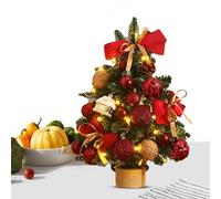 Fierudeng Table Top Christmas Tree, Holiday Party Decorations, Pre Lit Christmas Tree, for Living Room Mantel Shelf Winter Celebration