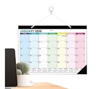 Fierudeng Wall Calendar 2026-2027,18 Month Monthly Calendar for Home | Decorative Home Planning Accessory - Marked Holidays Reminder