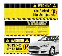 Fierudeng You Parked Like an Idiot Cards | Funny Parking Violation Tickets - with Multi Violation Reasons, Humorous Stocking Stuffers for Adults Car Owner Pranks