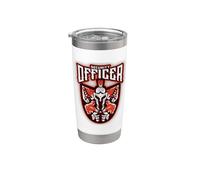 Fiery Armored Warrior Styled Security Officer Stainless Steel Insulated Tumbler