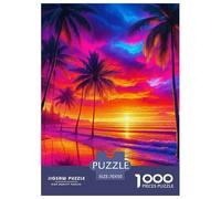 Fiery Beach Puzzle 1000 Pieces Adults Teens Creative Mind Relax Hobby Fantasy World Strong Fit Durable Materials 70x50cm/1000pcs