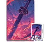 Fiery Blade of Karma Hard Jigsaw Puzzle for Adults 1000 Pieces Educational Mind Challenge Game Unique Gift with Sentimental Value Size 38x52cm
