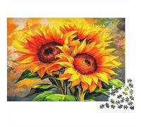 Fiery-Blossoms Jigsaw Puzzle 1000Pc Recycled Paper for Adults Expressive-Oil-Painting Puzzle Hard Difficult Home Decoration Educational Game Gifts 38x26cm/1000pcs