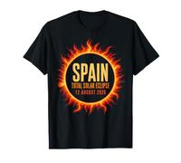 Fiery Corona Total Solar Eclipse 2026 Spain T-Shirt