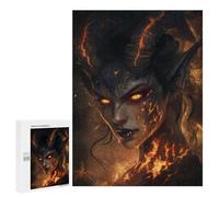 Fiery Demon Portrait Puzzle 1000 Teile Schwer Puzzle Spielzeug Lernspiel Impossible Herausforderungsspielzeug Für Erwachsene Kinder 500 PCS