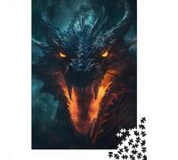 Fiery Dragon Breath Wooden Jigsaw Puzzle for Adults 500 Piece Puzzles for Teenagers Creative Jigsaw Puzzles Family Challenging Games Toys Gifts 500pcs (52x38cm)