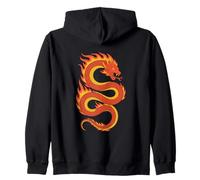 Fiery Dragon Emblem of Power Zip Hoodie