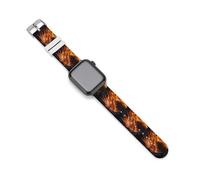 Fiery Dragon Flame Silicone Quick Release Watch Band Compatible with IWatch Waterproof Replacement Sport Strap for Men Women