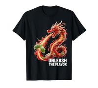 Fiery Dragon Flavor Design T-Shirt