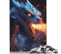 Fiery Dragon Portrait 1000 Piece Puzzles For Adults Creative Rectangular Paper Puzzle Jigsaw for Friends Family 1000pcs (38x26cm)