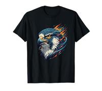 Fiery Eagle Head Falcon Flame Soaring Power T-Shirt