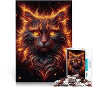 Fiery Feline SpiritPuzzles for Adults 1000 Piece Educational Games Home Decoration is ideal as a gift for the whole family 38x26cm