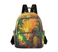 Fiery Flame Mysterious Backpack Bookbag Mini Shoulder Bag for Travel Teen