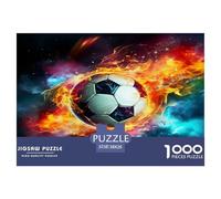 Fiery Football 1000 Pieces Portable Jigsaw Puzzle Age 3+ Quirky, Abstract Design, Fun Details, Educational, Challenging Puzzle Games 38x26cm/1000pcs